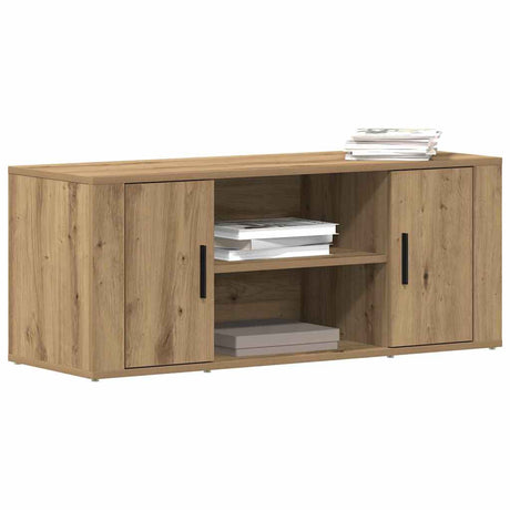Vidaxl tv-kast 100 x 35 x 40 cm artisanaal eikenkleurig bewerkt hout