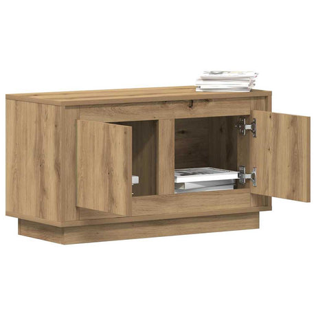 Vidaxl tv-kast 80 x 35 x 45 cm artisanaal eikenkleurig bewerkt hout