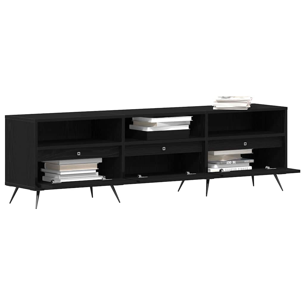 Vidaxl tv-kast 150 x 30 x 44,5 cm zwart eiken bewerkt hout