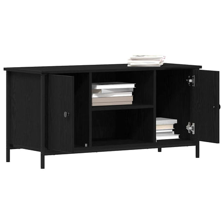 Vidaxl tv-kast 100 x 40 x 50 cm zwart eiken bewerkt hout
