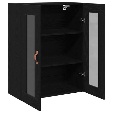 Vidaxl wandkast zwart eiken 69,5 x 34 x 90 cm bewerkt hout