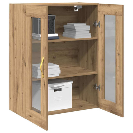 Vidaxl wandkast artisan eiken 69,5 x 34 x 90 cm bewerkt hout