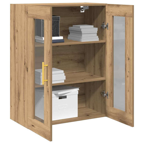 Vidaxl wandkast artisan eiken 69,5 x 34 x 90 cm bewerkt hout