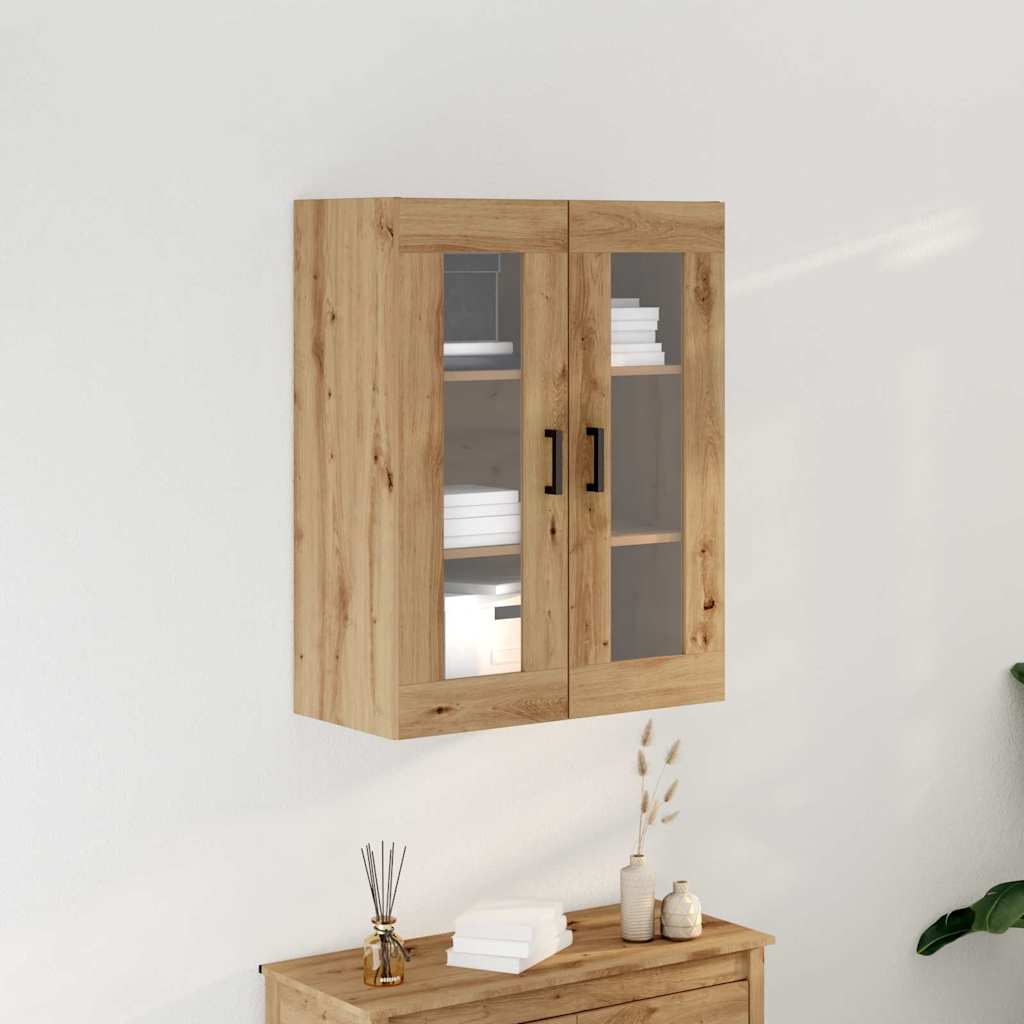 Vidaxl wandkast artisan eiken 69,5 x 34 x 90 cm bewerkt hout