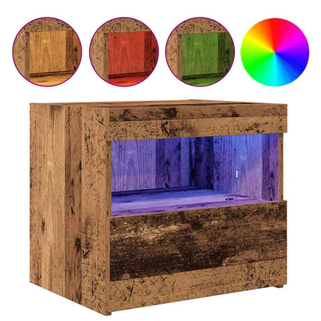Vidaxl nachtkastje oudhout 50 x 40 x 45 cm bewerkt hout