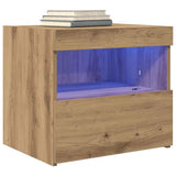 Vidaxl nachtkastje 2 st artisan eiken 50 x 40 x 45 cm bewerkt hout