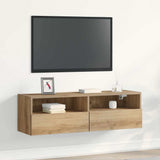 Vidaxl tv wandkast 100 x 30 x 30 cm artisanaal eikenkleurig