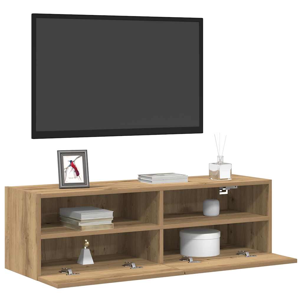 Vidaxl tv wandkast 100 x 30 x 30 cm artisanaal eikenkleurig
