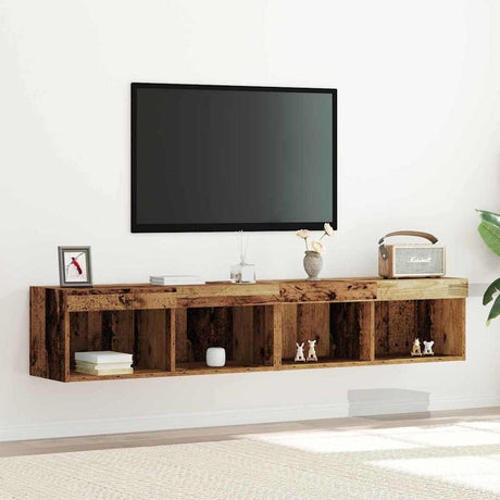 Vidaxl tv-meubelset 2 st oud hout bewerkt hout