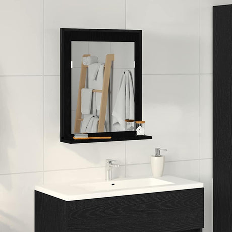 Vidaxl spiegel zwart eiken 50 x 12 x 60 cm glas en engineered hout