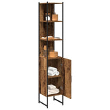 Vidaxl badkamerkast oud hout 33 x 33 x 185,5 cm bewerkt hout