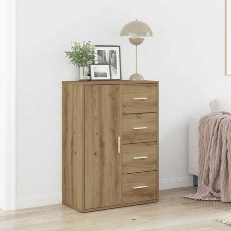 Vidaxl dressoir artisan eiken 60 x 31 x 84 cm bewerkt hout
