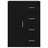 Vidaxl dressoir zwart eiken 60 x 31 x 84 cm bewerkt hout