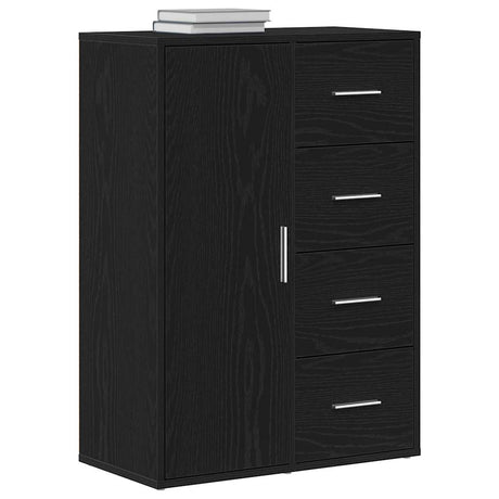 Vidaxl dressoir zwart eiken 60 x 31 x 84 cm bewerkt hout