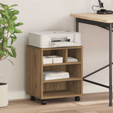 Vidaxl printerstand met opslag artisanaal eikenkleurig 41 x 32 x 48 cm