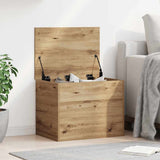 Vidaxl opslagdoos artisanaal eikenkleurig 60 x 42 x 46 cm bewerkt hout
