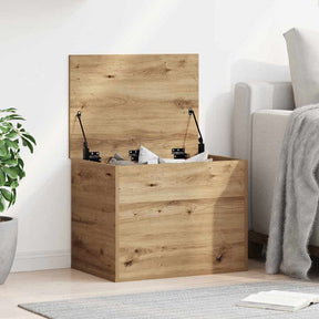 Vidaxl opslagdoos artisanaal eikenkleurig 60 x 42 x 46 cm bewerkt hout