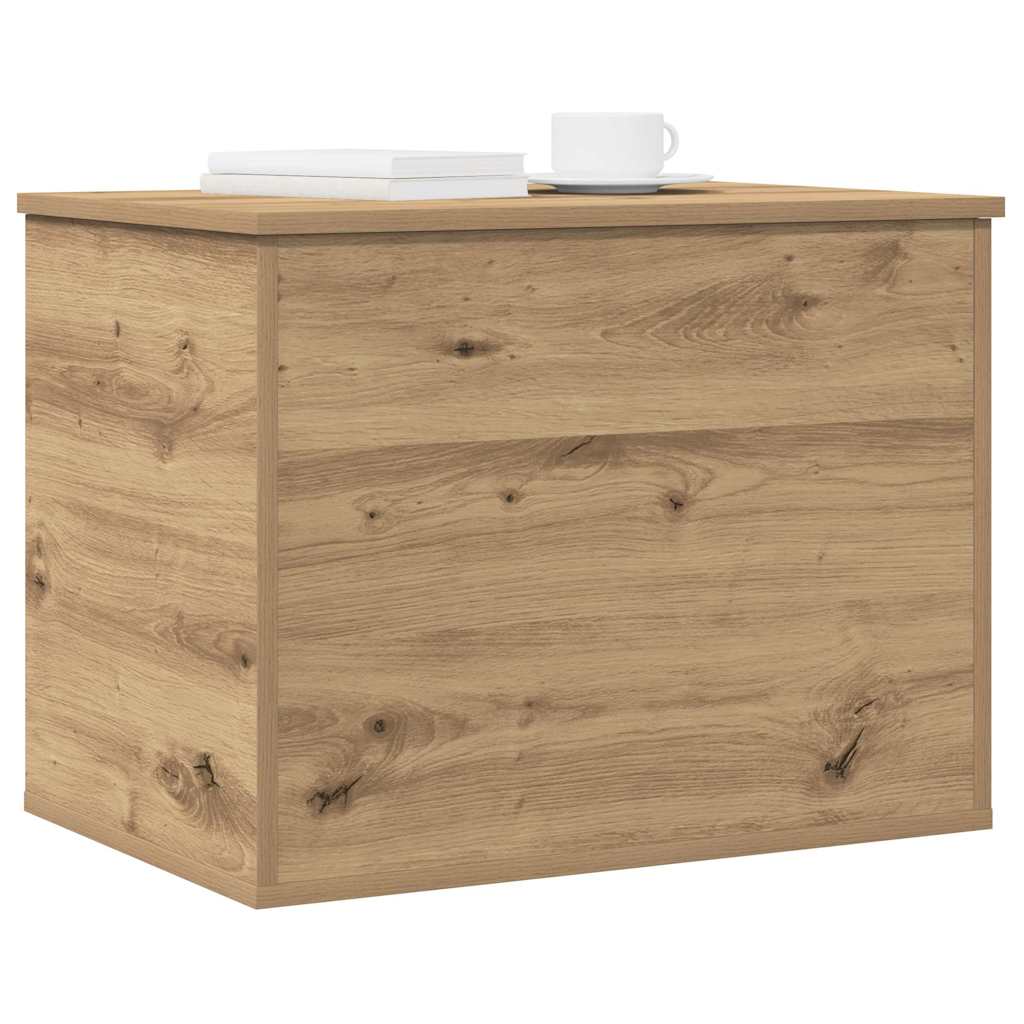 Vidaxl opslagdoos artisanaal eikenkleurig 60 x 42 x 46 cm bewerkt hout