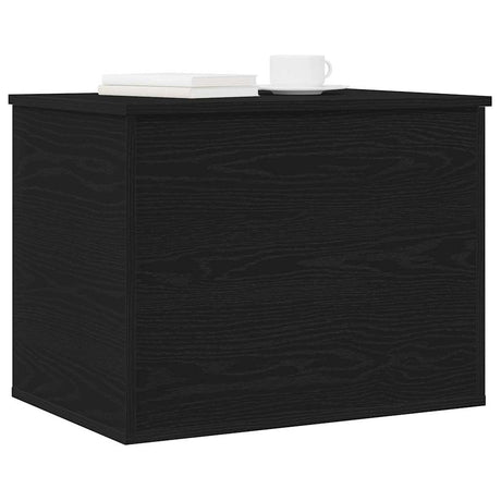 Vidaxl opslagdoos zwart eiken 60 x 42 x 46 cm bewerkt hout