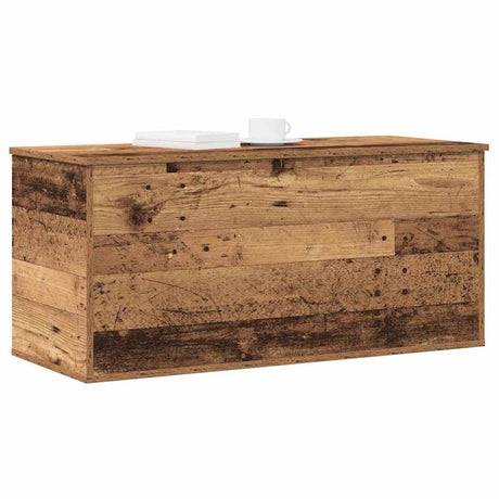 Vidaxl opslagdoos oud hout 100 x 42 x 46 cm bewerkt hout