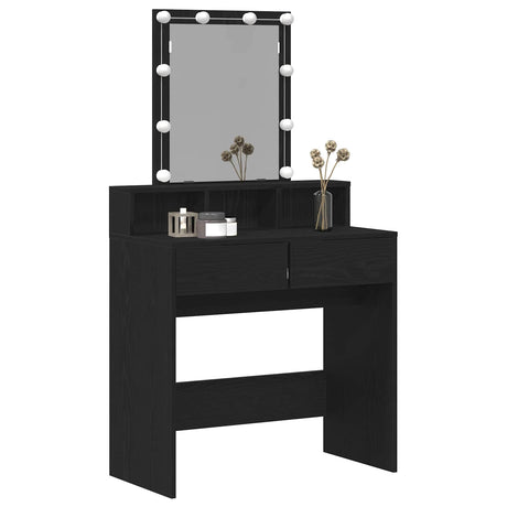 Vidaxl kaptafel zwart eiken 80 x 41 x 144,5 cm bewerkt hout