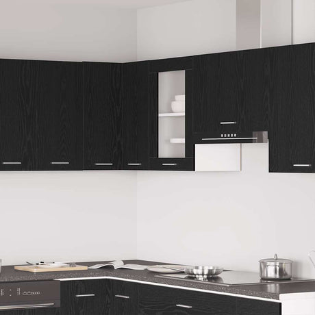 Vidaxl hangglaskast zwarte eik 40x31x60 cm engineered hout