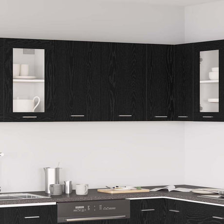 Vidaxl hangkast lyon zwart eiken 80 x 31 x 60 cm bewerkt hout