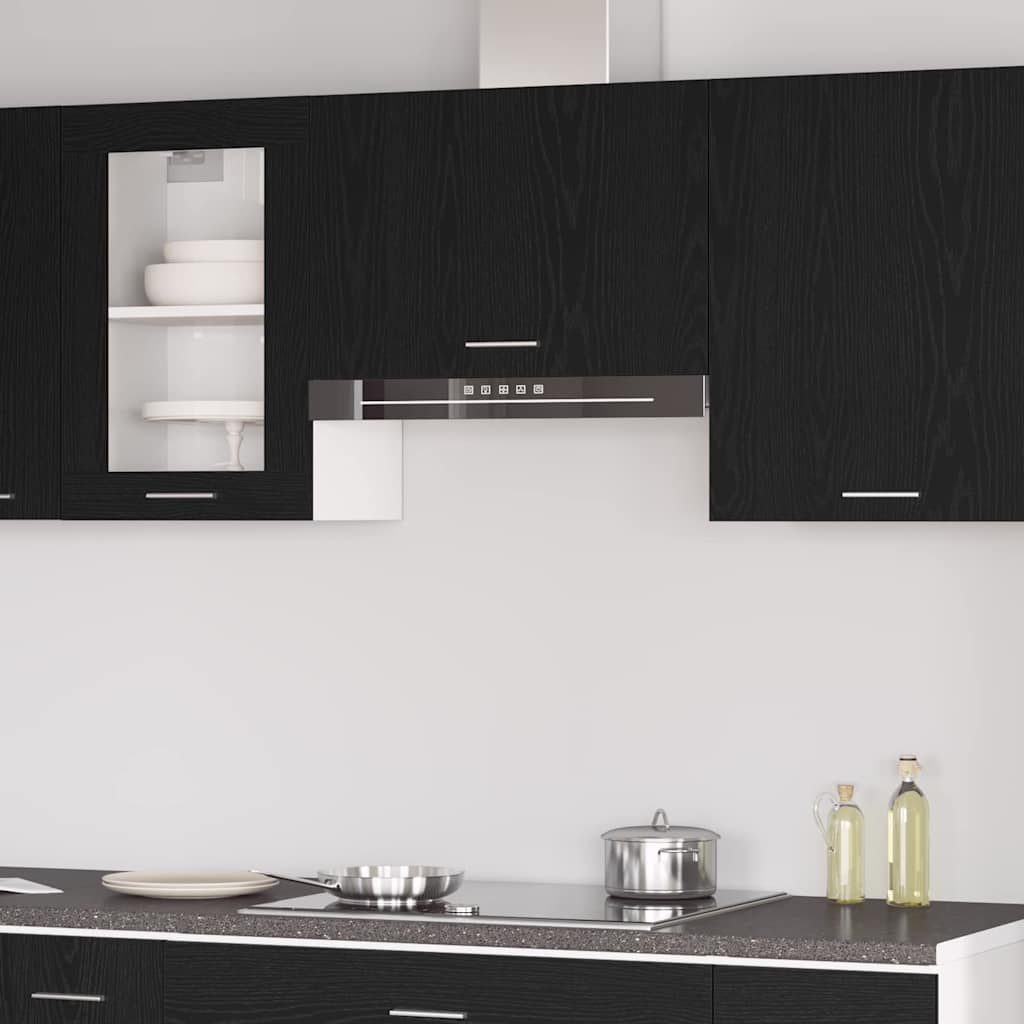 Vidaxl hangkast lyon zwart eiken 60 x 31 x 40 cm bewerkt hout