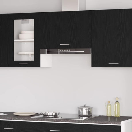 Vidaxl hangkast lyon zwart eiken 60 x 31 x 40 cm bewerkt hout
