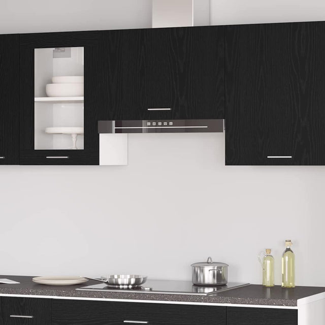 Vidaxl hangkast lyon zwart eiken 60 x 31 x 40 cm bewerkt hout
