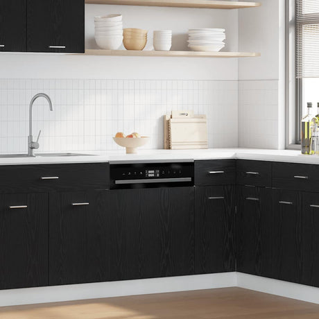 Vidaxl vaatwasserpaneel lyon 60x1,5x67 cm bewerkt hout zwart eiken
