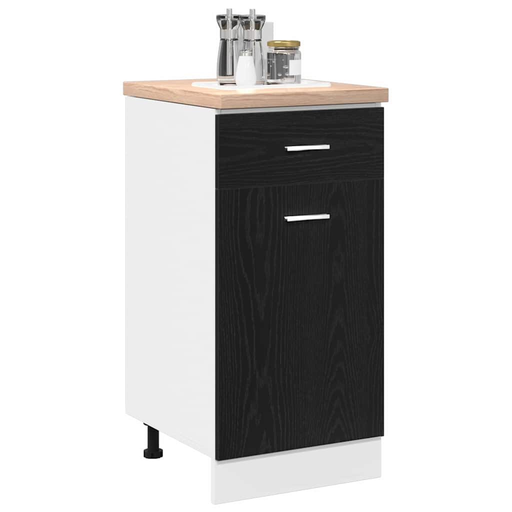 Vidaxl hangkast zwart eiken 40 x 46 x 81,5 cm bewerkt hout