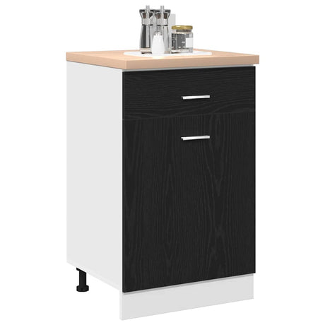 Vidaxl hangkast zwart eiken 50 x 46 x 81,5 cm bewerkt hout