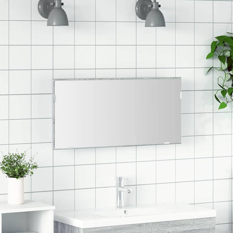 Vidaxl spiegel hooggrijs sonoma 80 x 37 cm glas en engineered hout