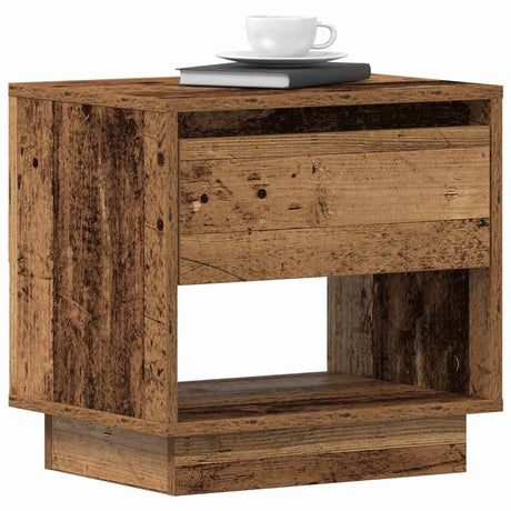 Vidaxl nachtkastje 2 st oudhout 45 x 34 x 44 cm bewerkt hout