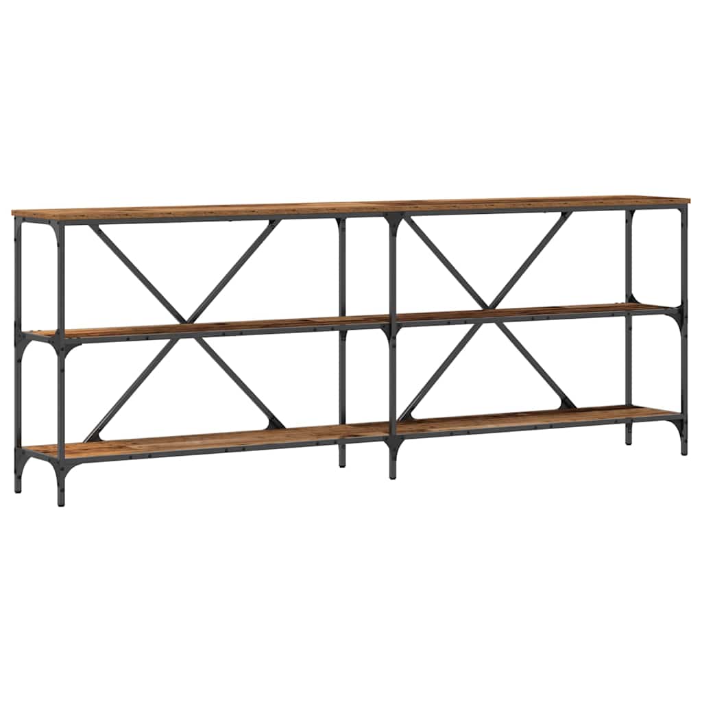 Vidaxl wandtafel oudhout 200 x 30 x 75 cm bewerkt hout
