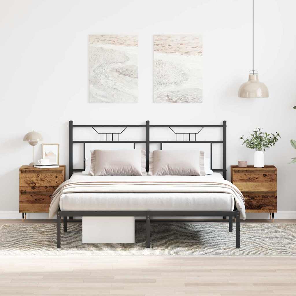 Vidaxl nachtkastje 2 st oudhout 40 x 35 x 50 cm bewerkt hout