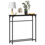 Vidaxl wandtafel zwart eiken 75 x 19,5 x 75 cm bewerkt hout