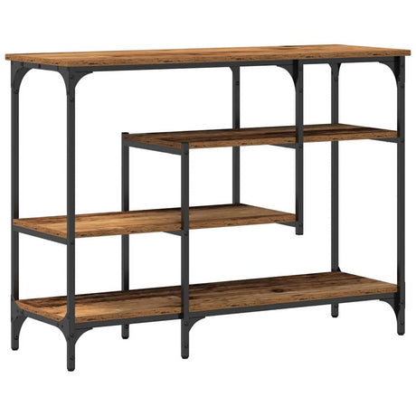 Vidaxl console tafel oud hout 100 x 35 x 75 cm gelaagd hout en metaal