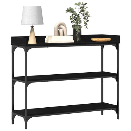 Vidaxl console tafel zwart eiken 100 x 30 x 80 cm
