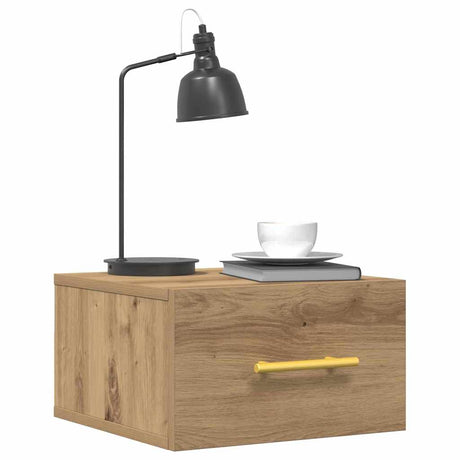Vidaxl nachtkastje 2 st 35 x 35 x 20 cm bewerkt hout artisan eiken