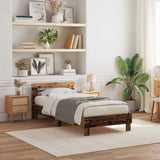 Vidaxl bedframe met hoofdeinde oudhout 90 x 190 cm bewerkt hout