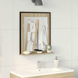 Vidaxl badkamer spiegel zwart 50 x 12 x 60 cm glas en engineered hout