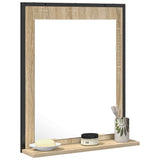 Vidaxl badkamer spiegel zwart 50 x 12 x 60 cm glas en engineered hout