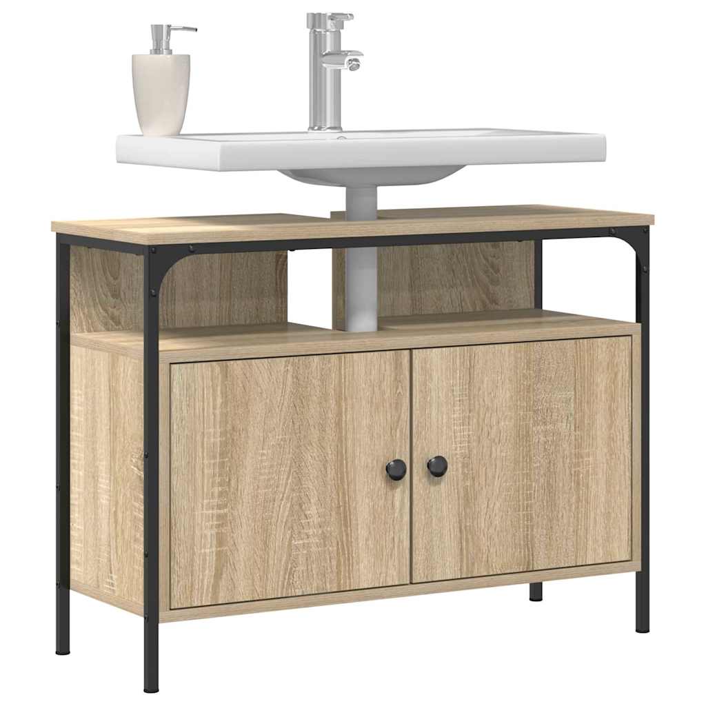 Vidaxl badkamertenk te kast bruin 80 x 30 x 60 cm bewerkt hout