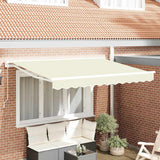 Vidaxl inklapbaar zonnescherm crème 250 x 200 cm polyester en metaal