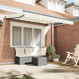 Vidaxl uitschuifbare luifel crème 250 x 200 cm stof
