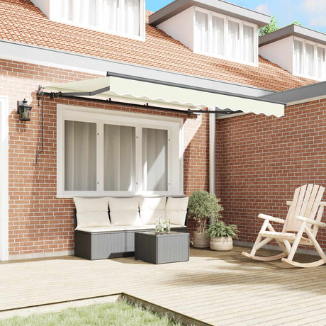 Vidaxl uitschuifbare luifel crème 250 x 200 cm stof