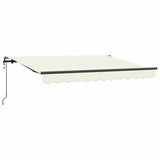 Vidaxl uitschuifbare luifel crème 250 x 200 cm stof
