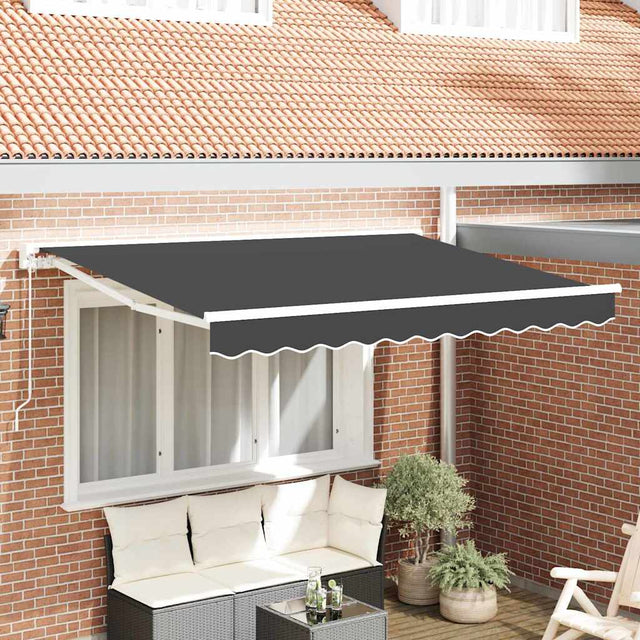 Vidaxl zijde frame antraciet 250 x 200 cm polyester met pu-coating